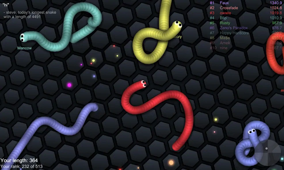 Download slither.io [MOD, Unlimited money/gems] + Hack [MOD, Menu] for Android