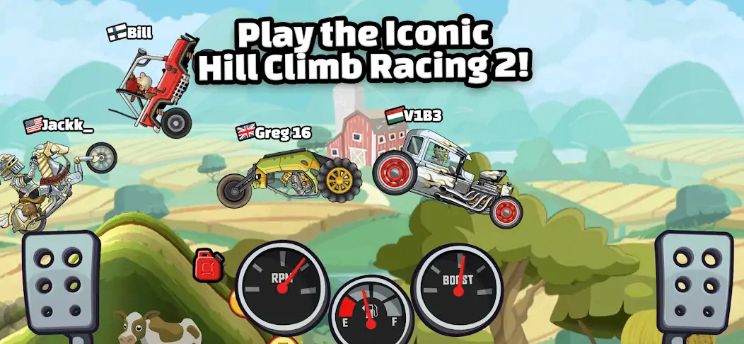 Download Hill Climb Racing 2 [MOD, Unlimited money/gems] + Hack [MOD, Menu] for Android