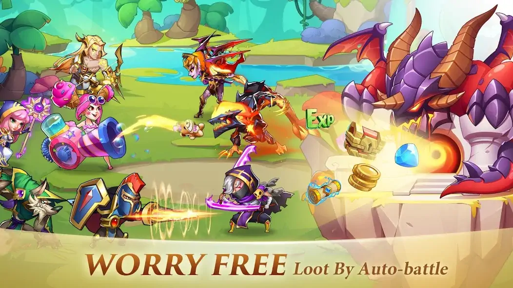 Download Idle Heroes [MOD, Unlimited coins] + Hack [MOD, Menu] for Android
