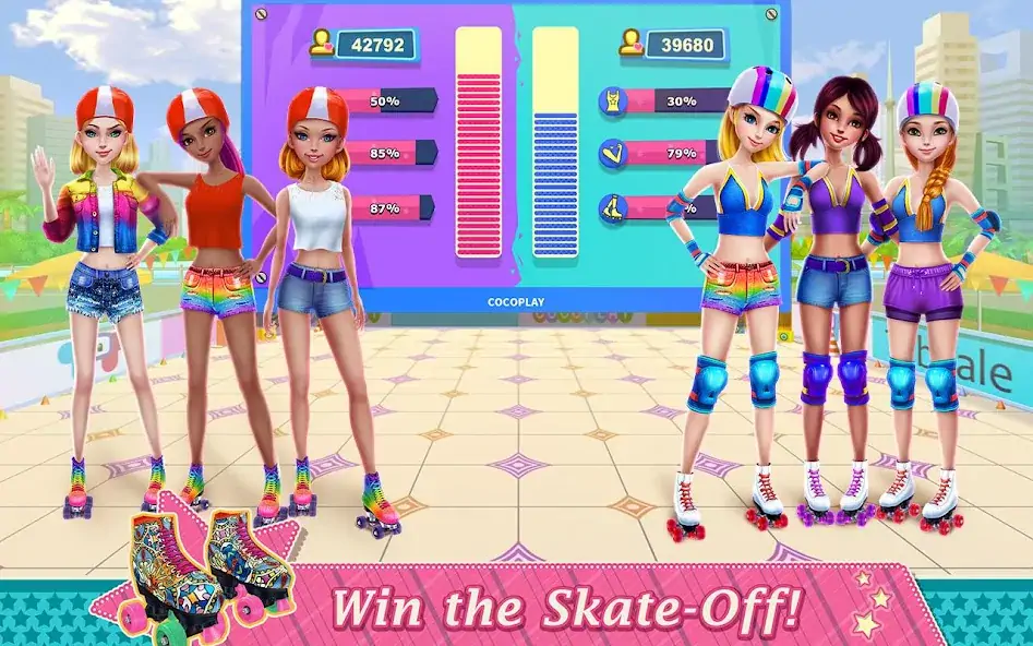 Download Roller Skating Girls [MOD, Unlimited coins] + Hack [MOD, Menu] for Android