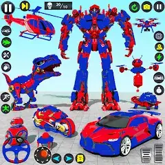 Download Robot Car Games Dino Transform [MOD, Unlimited money/coins] + Hack [MOD, Menu] for Android